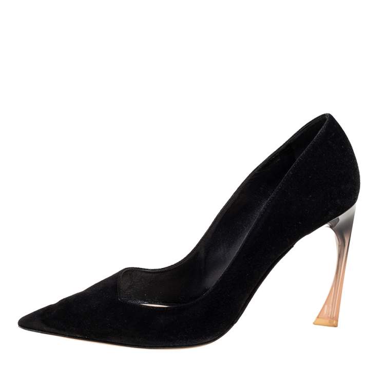 Pre Owned Dior Black Suede Songe Pointed-Toe Pumps Size 37