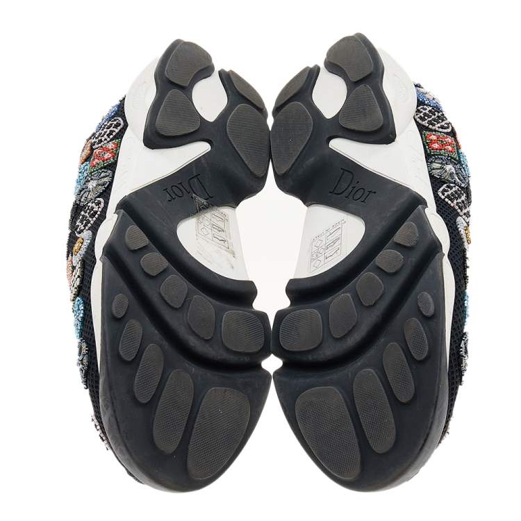 Pre Owned Dior Black Fabric Fusion Sneakers Size 38.5 