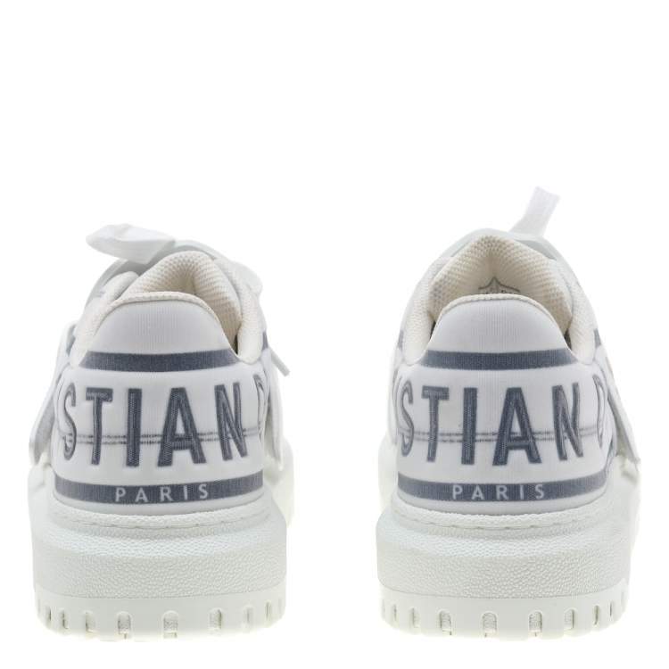 Pre Owned Dior White Rubber And Technical Mesh Dior-ID Sneakers Size 39.5