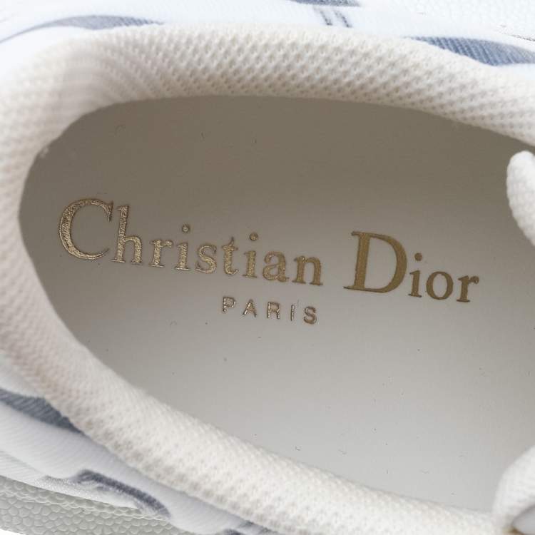 Pre Owned Dior White Rubber And Technical Mesh Dior-ID Sneakers Size 39.5