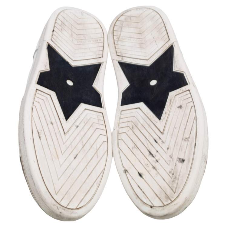 Pre Owned Dior White/Grey Leather And Suede D Bee Low Top Sneakers Size 40