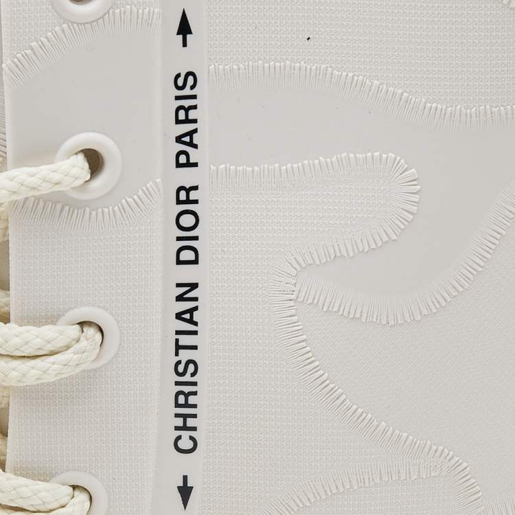 Pre Owned Dior Off White Rubber Diorcamp Ankle Boots Size 39