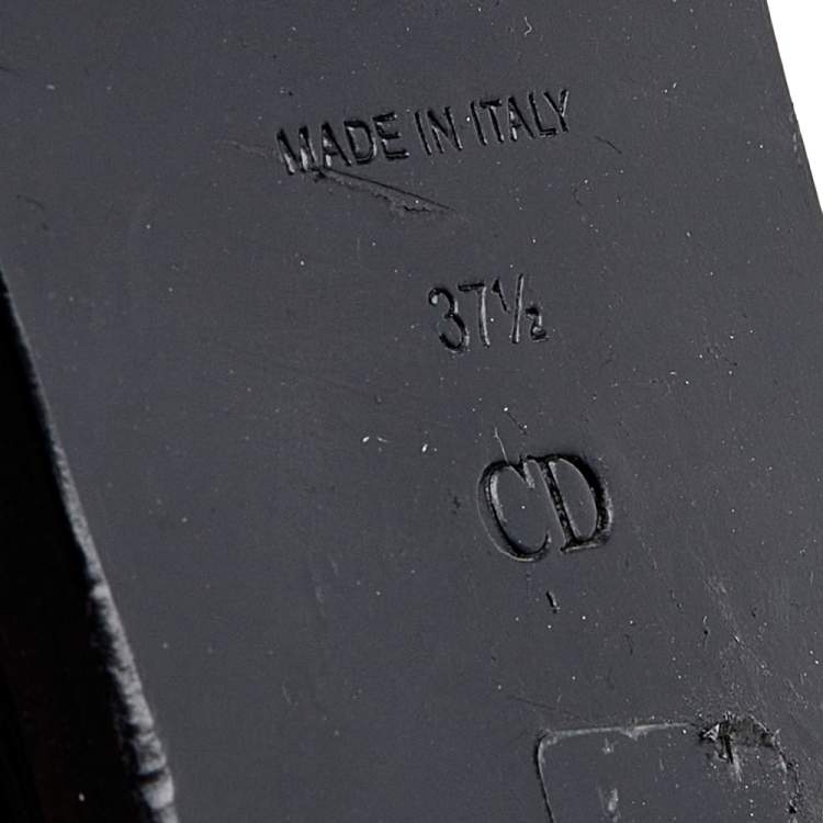 Pre Owned Dior Black Patent Leather Knee Length Boots Size 37.5