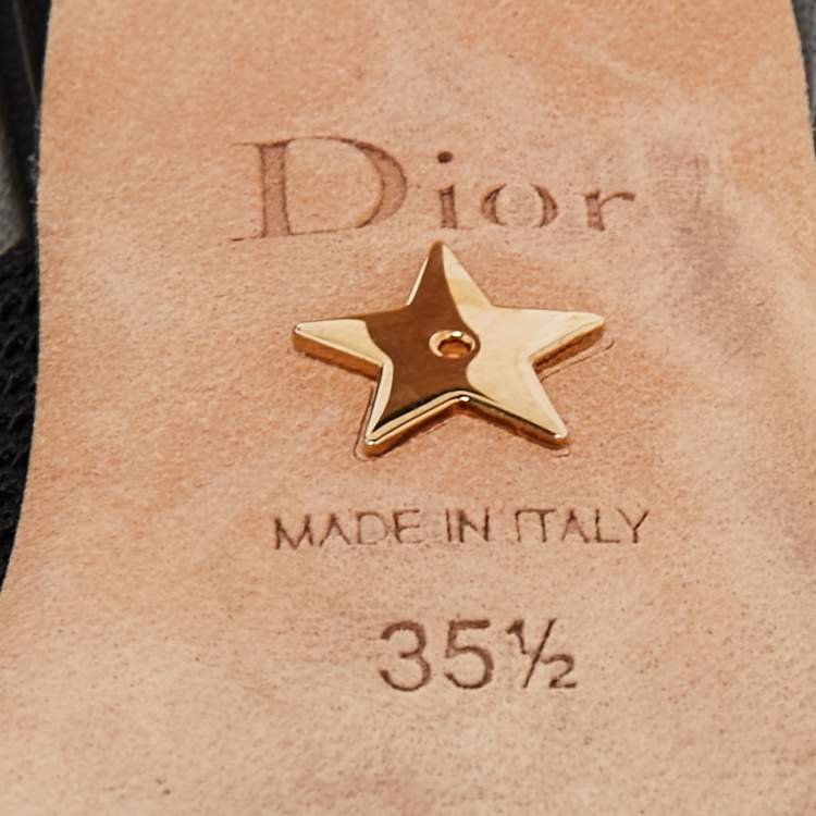 Pre Owned Dior Black Canvas J'adior Slingback Pumps Size 35.5