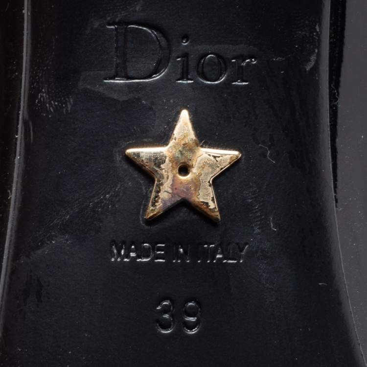 Pre Owned Dior Black Patent Leather Baby-D Mary Jane Pumps Size 39