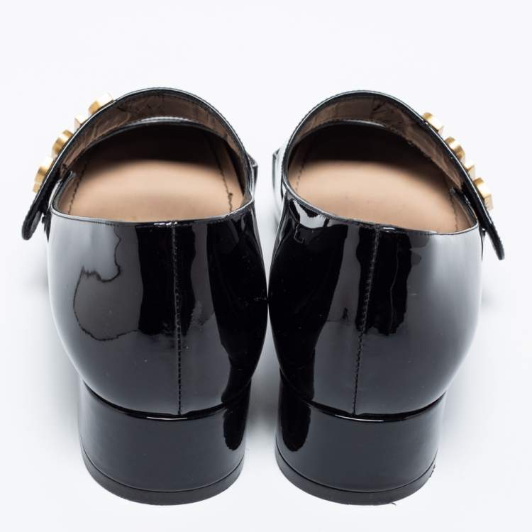 Pre Owned Dior Black Patent Leather Baby-D Mary Jane Pumps Size 39