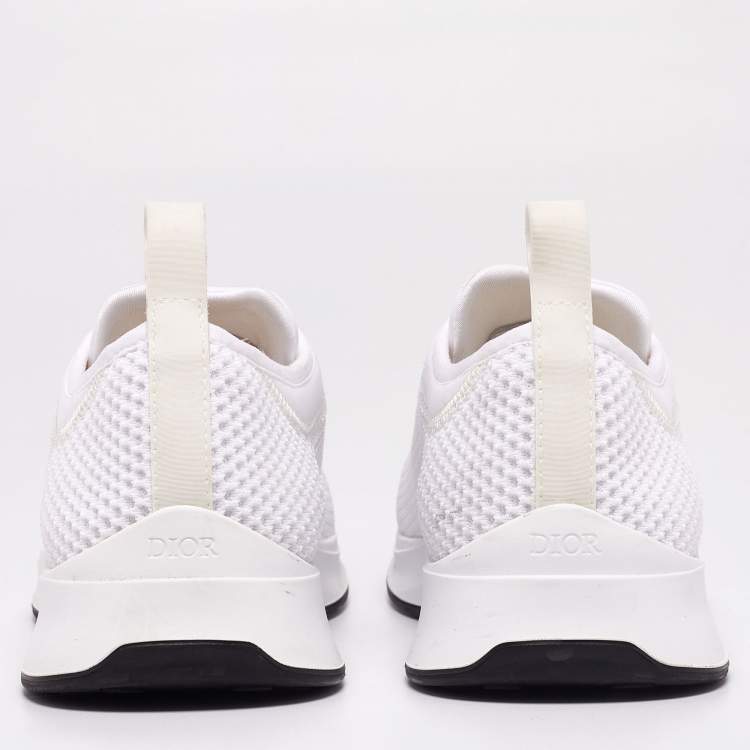مملوكة مسبقًا Dior White Fabric B25 Sneakers Size 37