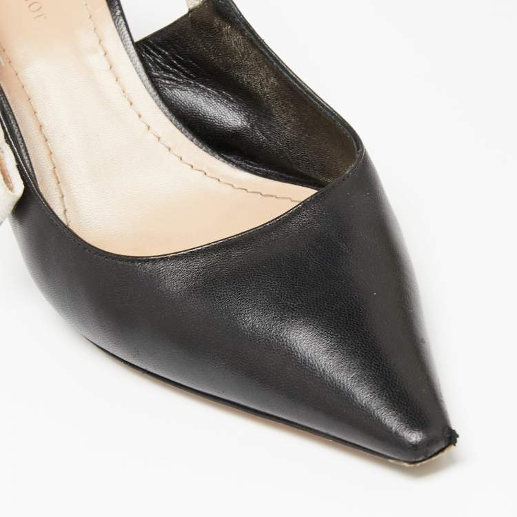 Pre Owned Dior Black Leather J'adior Slingback Pumps Size 41