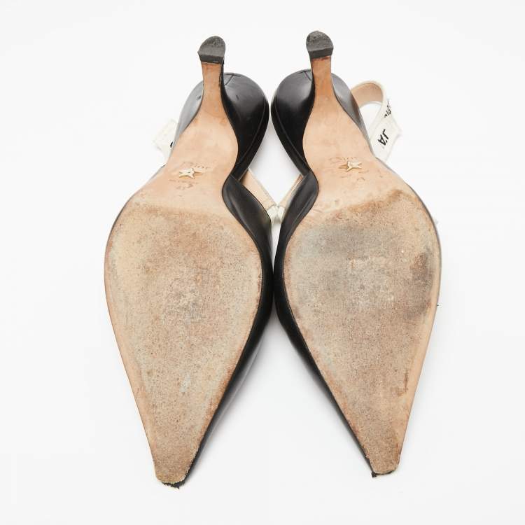 Pre Owned Dior Black Leather J'adior Slingback Pumps Size 41