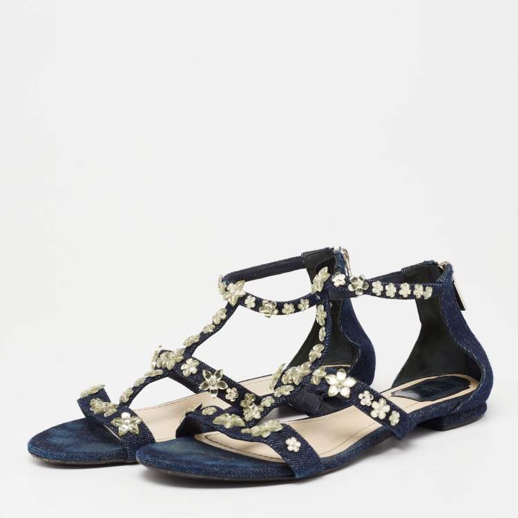 Dior denim online sandals