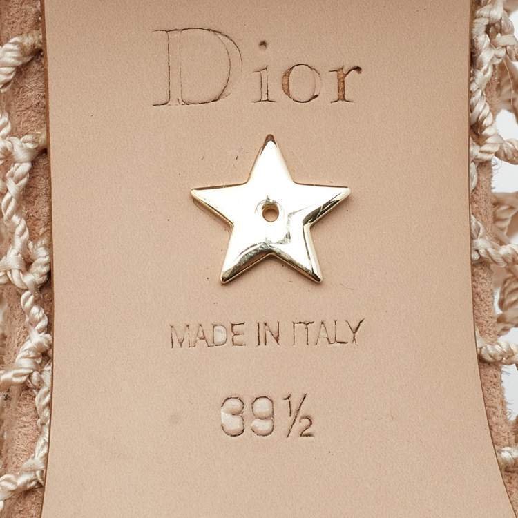 مملوكة مسبقًا Dior Beige Suede and Fishnet Naughtily-D Ankle Boots Size 39.5