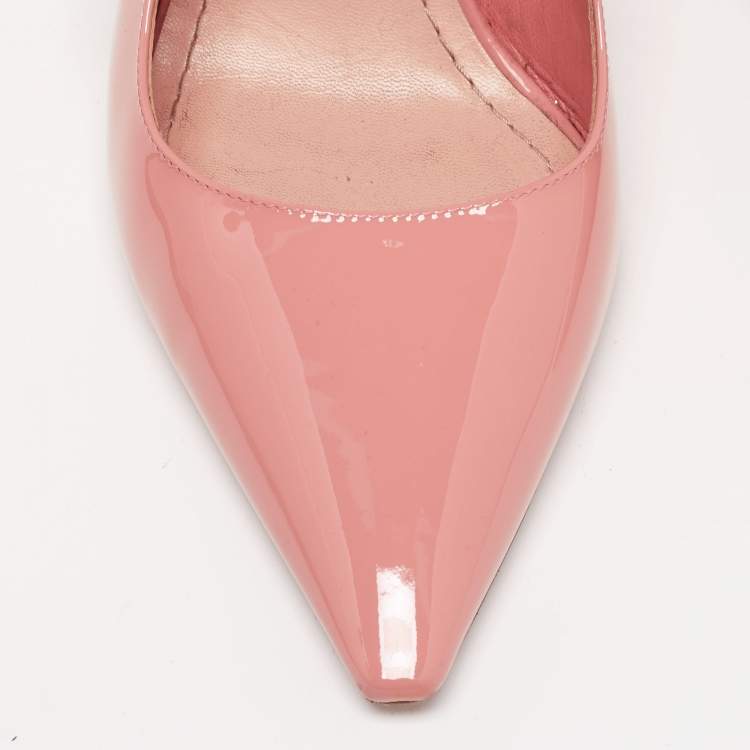 Pre Owned Dior Pink Patent Leather J'Adior Slingback Pumps Size 40