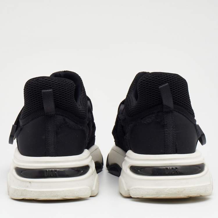 Pre Owned Dior Black Neoprene and Suede D-Wander Low Top Sneakers Size 38