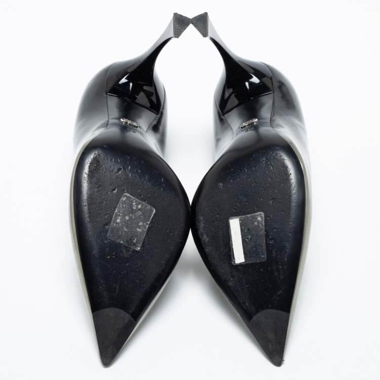 Pre Owned Dior Black Ombre Leather Pointed Toe Pumps Size 38