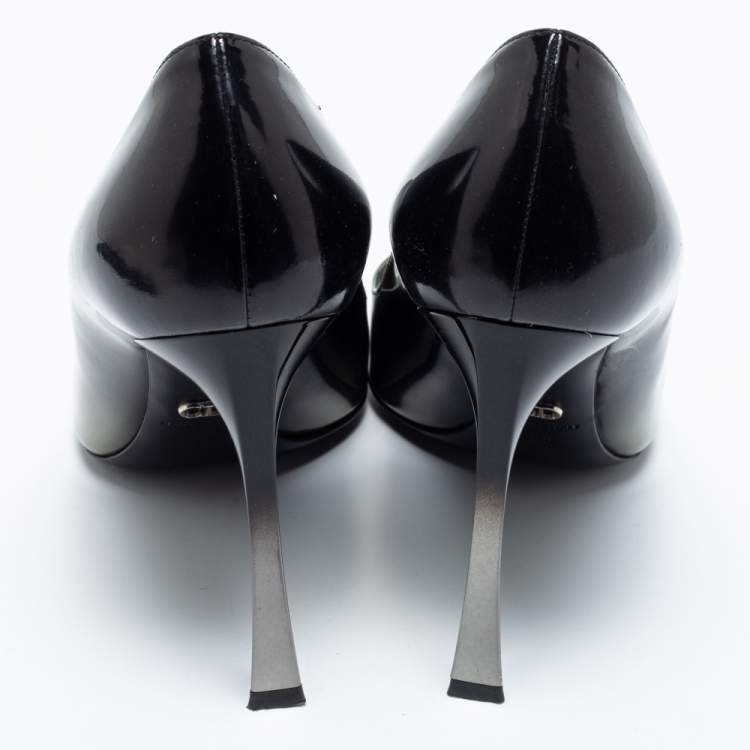 Pre Owned Dior Black Ombre Leather Pointed Toe Pumps Size 38