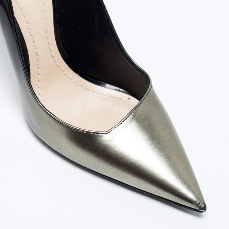 Pre Owned Dior Black Ombre Leather Pointed Toe Pumps Size 38