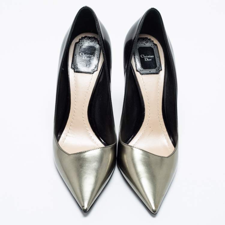 Pre Owned Dior Black Ombre Leather Pointed Toe Pumps Size 38