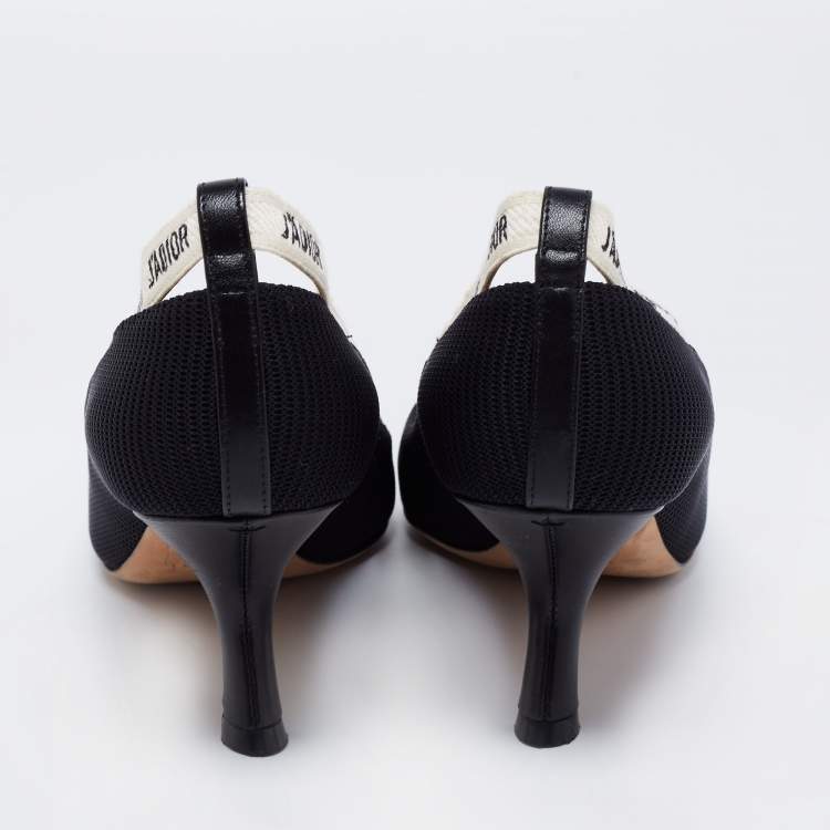 Pre Owned Dior Black Technical Fabric J'adior Pointed Toe Pumps Size 38