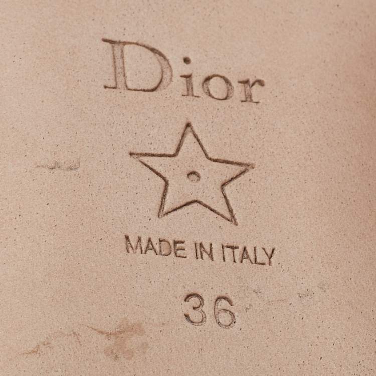 Pre Owned Dior Black Leather Miss J'adior Ballet Flats Size 36