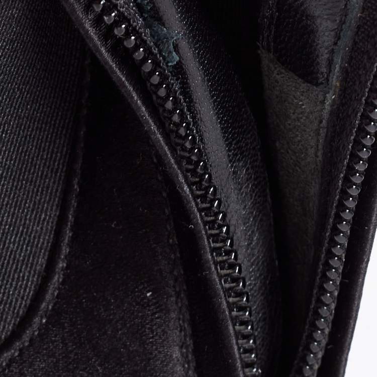 Pre Owned Dior Black Satin Peep-Toe Lace-Up Ankle Booties Size 38