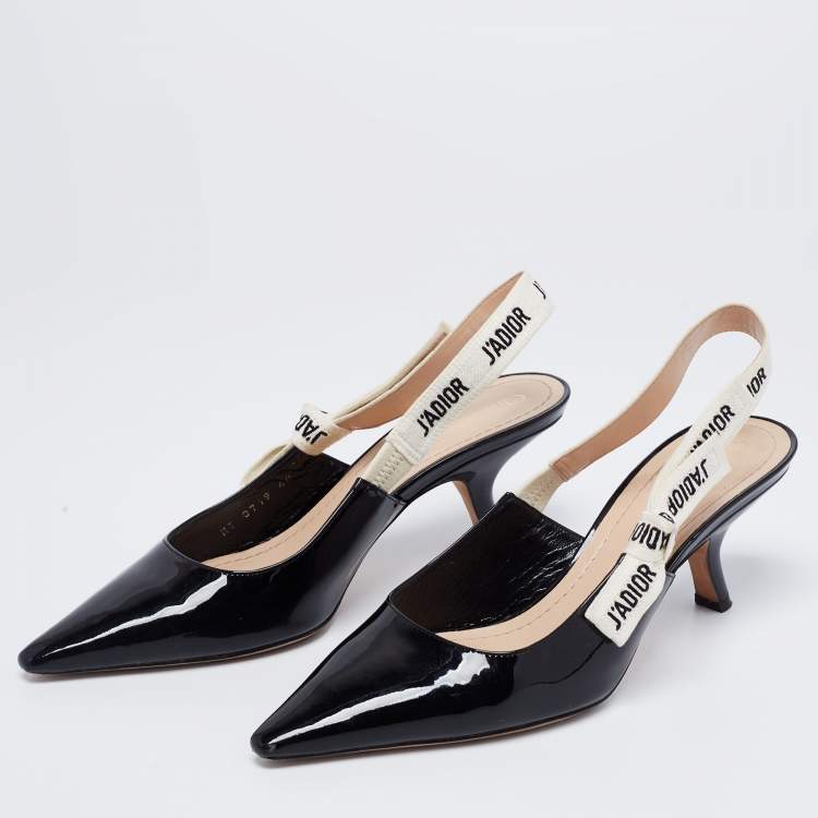 Dior patent slingback best sale