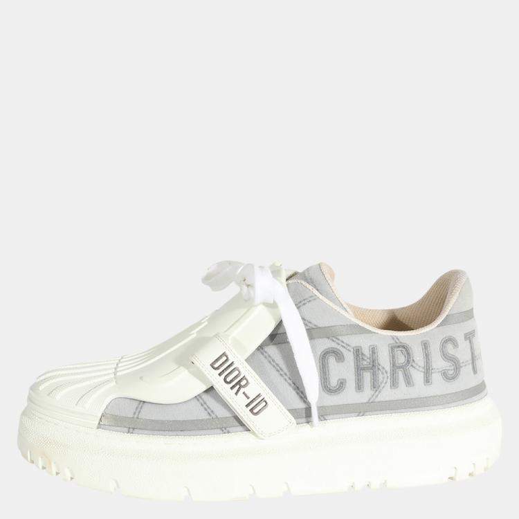 完売必至◇Dior-ID logo Technical Fabric Sneaker Dior-ID Sneaker White and French Blue Technical Fabric | DIOR