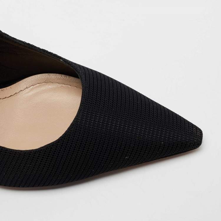 Pre Owned Dior Black Canvas J'adior Slingback Pumps Size 42