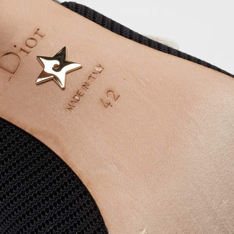 Pre Owned Dior Black Canvas J'adior Slingback Pumps Size 42