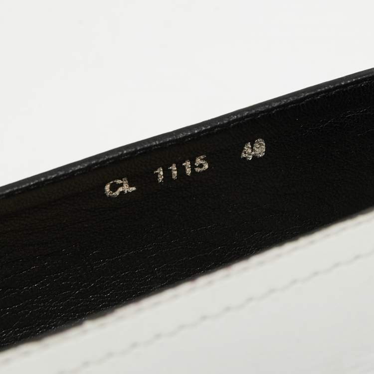 Pre Owned Dior White Laser Cut Leather Flower Applique Flore Flat Espadrilles Size 40