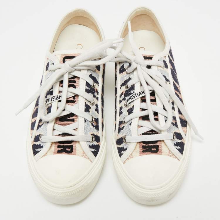 Pre Owned Dior  Multicolor Canvas Walk N Dior Sneakers Size 38