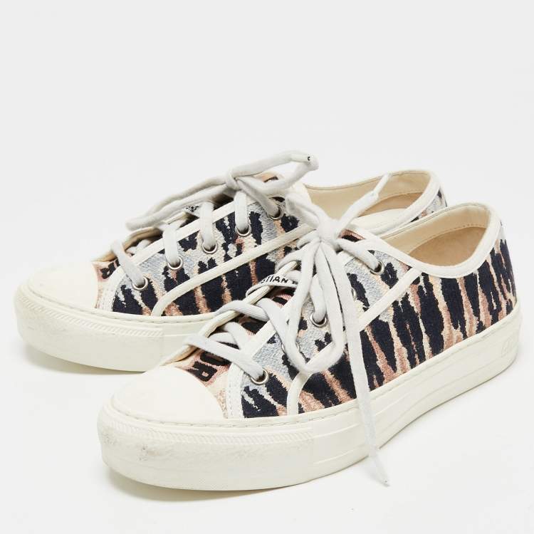 Pre Owned Dior  Multicolor Canvas Walk N Dior Sneakers Size 38