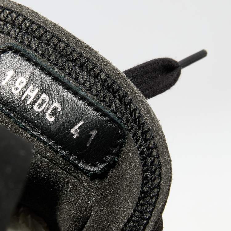 مملوكة مسبقًا Dior Black Oblique Mesh and Rubber B23 Low Top Sneakers Size 41