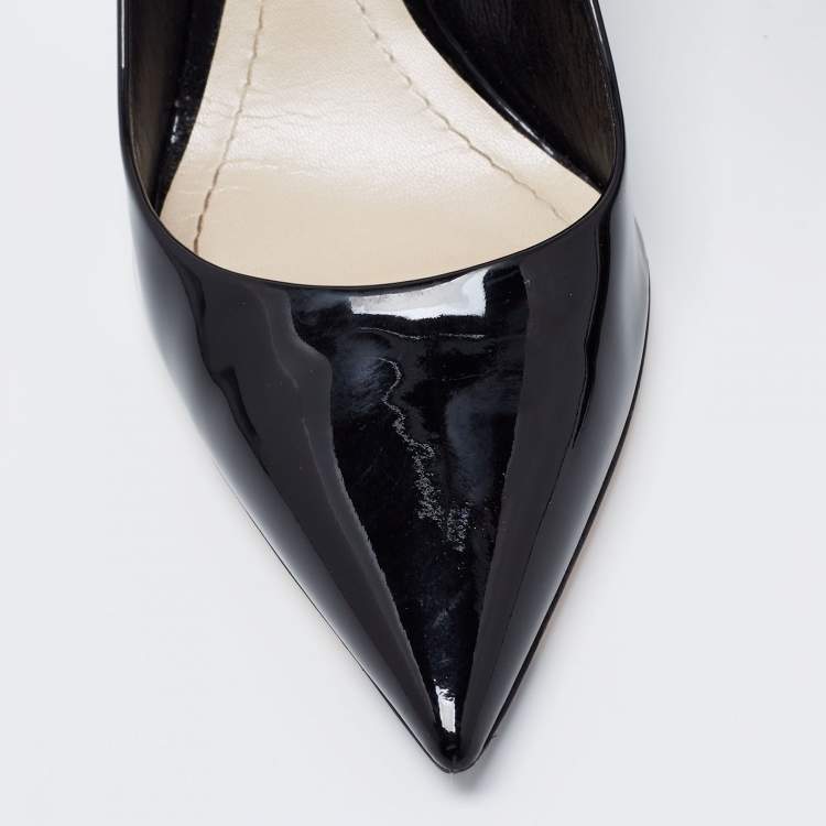 Pre Owned Dior Black Patent Leather Pointed Toe Pumps Size 41
