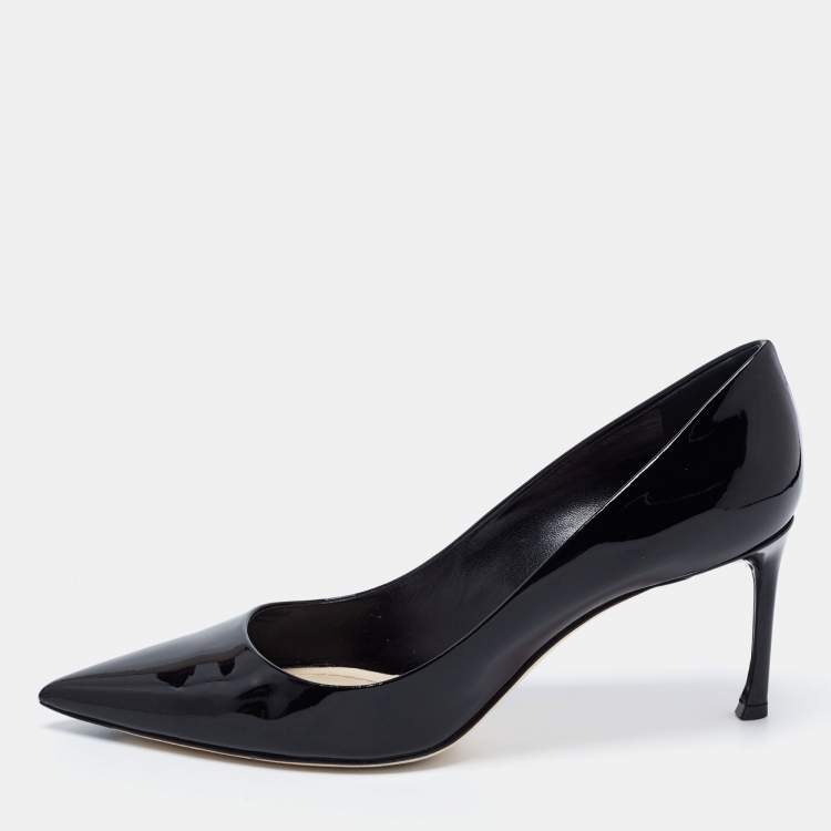Pre Owned Dior Black Patent Leather Pointed Toe Pumps Size 41