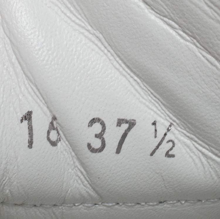 Pre Owned Dior White/Grey Suede and Leather D-Bee  Sneakers Size 37.5