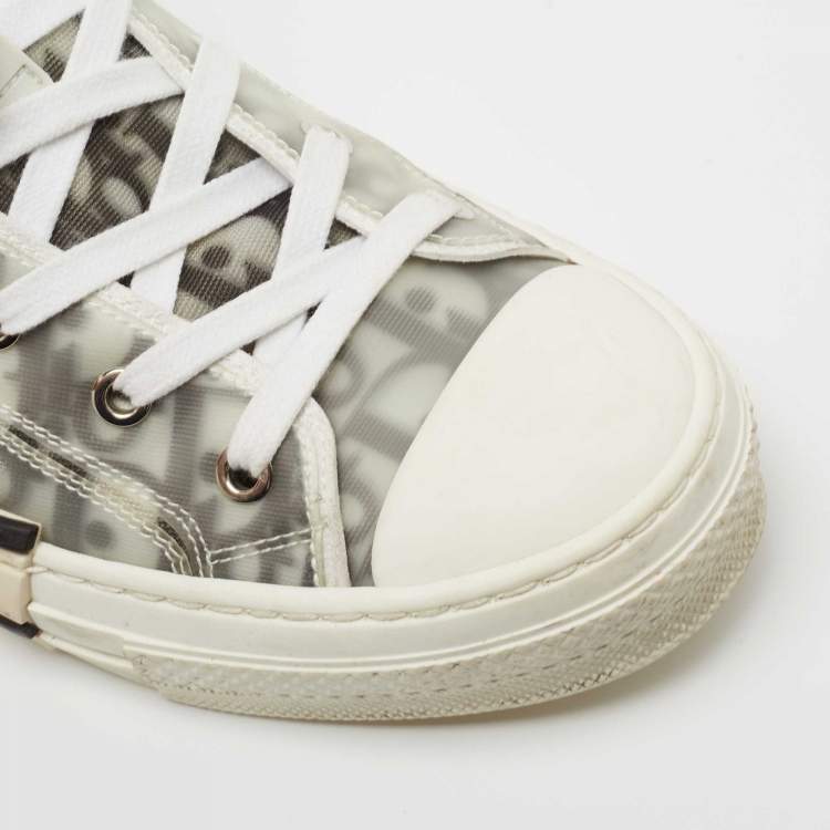 مملوكة مسبقًا Dior Green/White Mesh And Rubber B23  High Top Sneakers Size 39