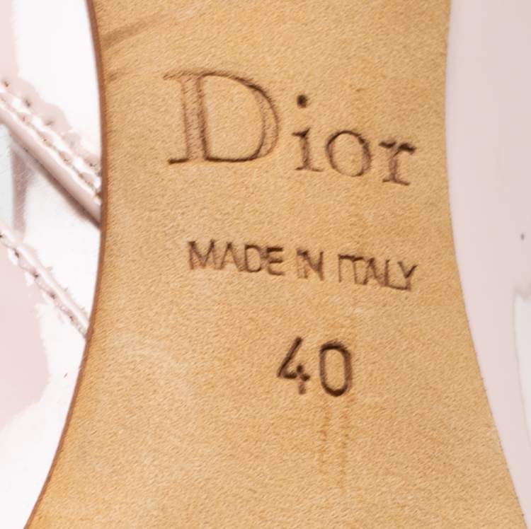 Pre Owned Dior Black Patent Leather And PVC Pointed Toe Pumps Size 40