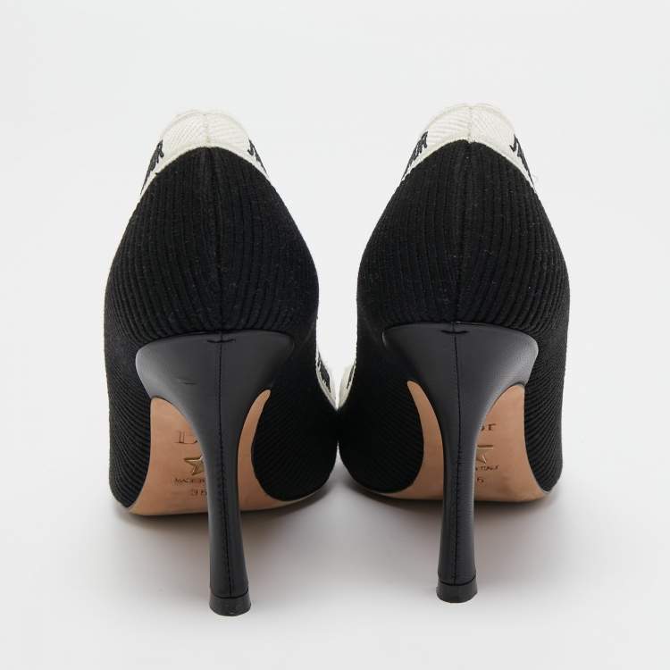 Pre Owned Dior  Black Fabric Jadior  Pointed Toe Pumps Size 36