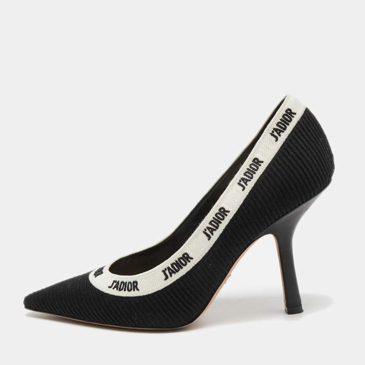 Pre Owned Dior  Black Fabric Jadior  Pointed Toe Pumps Size 36