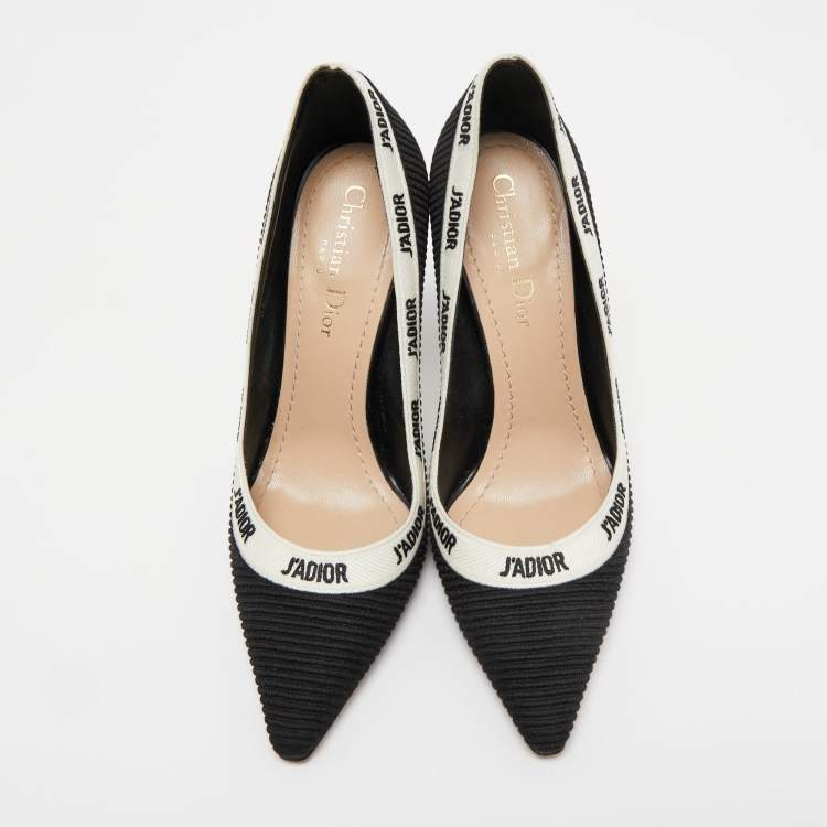 Pre Owned Dior  Black Fabric Jadior  Pointed Toe Pumps Size 36