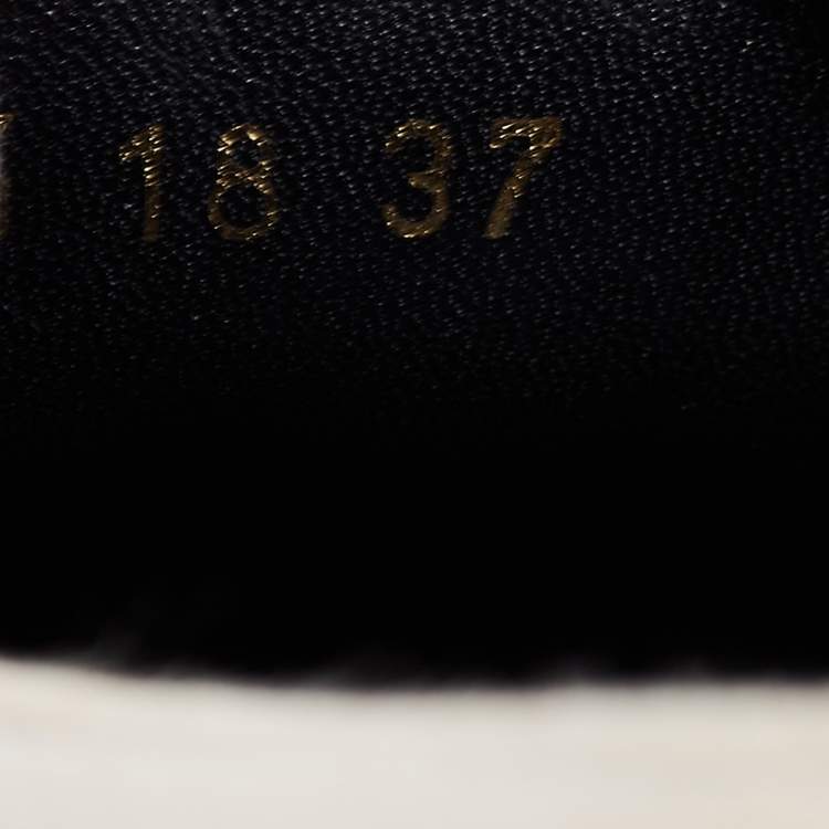 Pre Owned Dior Black Dot Canvas Walk 'n' Dior Low Top Sneakers Size 37
