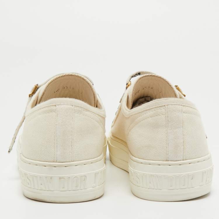 مملوكة مسبقًا Dior White Canvas walk n' dior  Sneakers Size 37