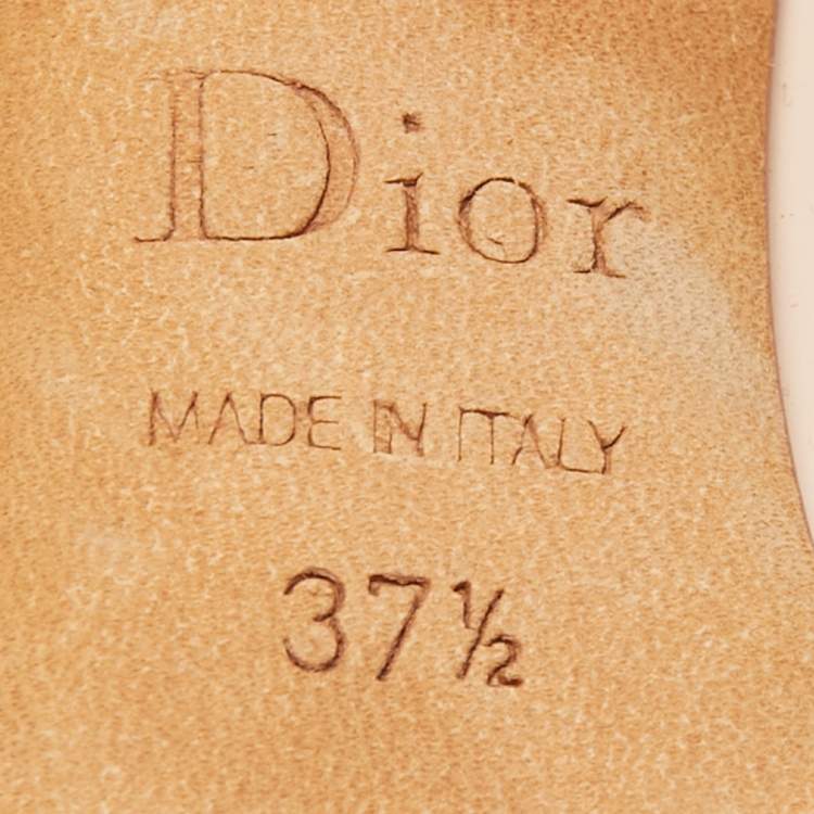 Pre Owned Dior Light Pink Patent Leather Dior Essence Pointed Toe Pumps Size 37.5