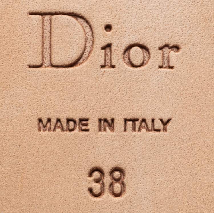 Pre Owned Dior Pink Quilted Cannage Leather My Dior Ballet Flats Size 38