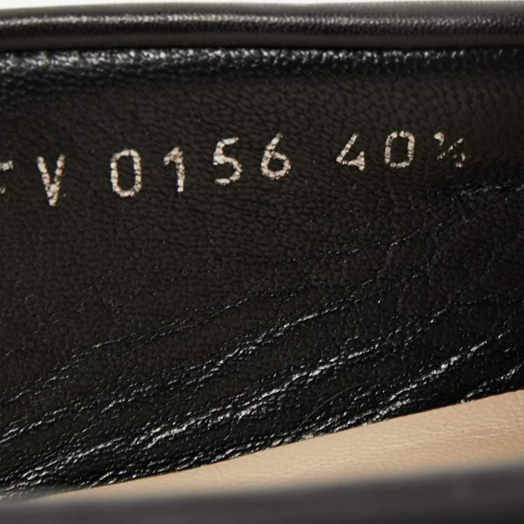 Pre Owned Dior Black Leather Embellished Slip On Loafers Size 40.5