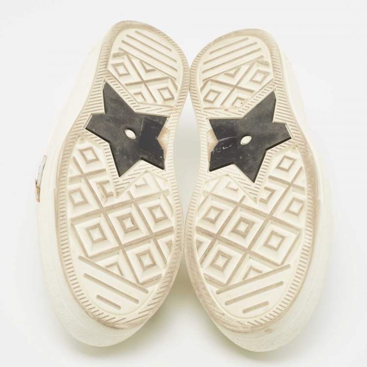 Pre Owned Dior Off White Canvas Walk'n'Dior Sneakers Size 38