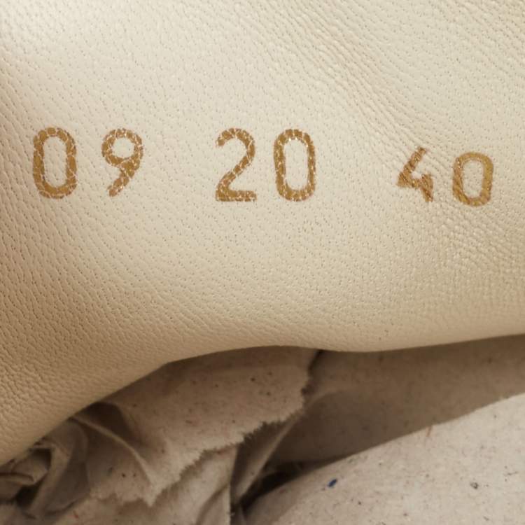 Pre Owned Dior Off White/Grey Oblique Canvas Walk'n'Dior Sneakers Size 40