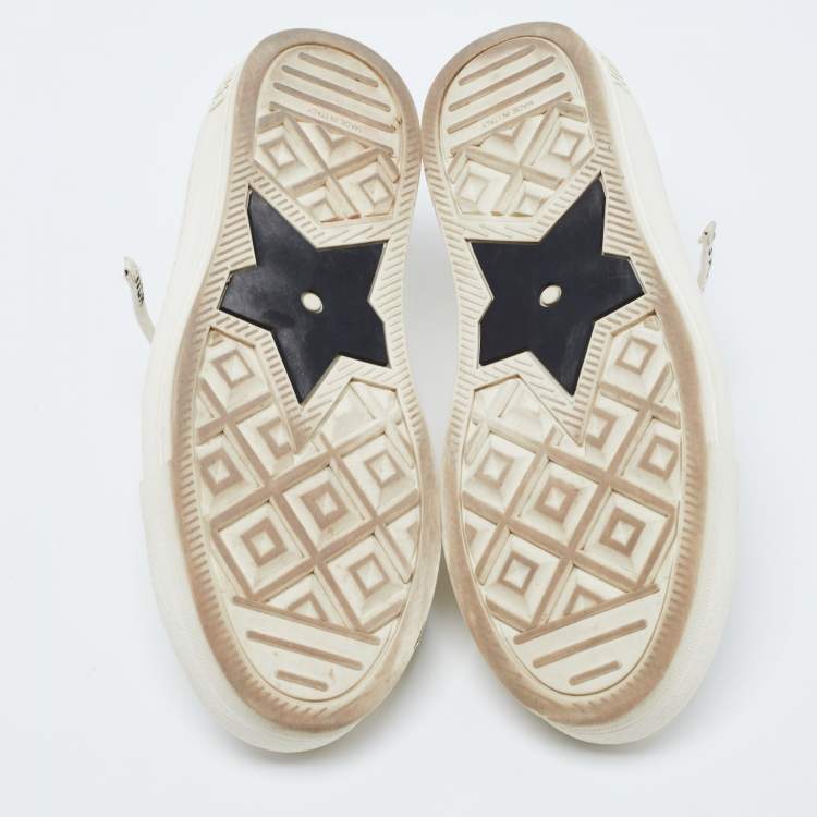 مملوكة مسبقًا Dior White Canvas Walk'n'Dior Low Top Sneakers Size 36.5