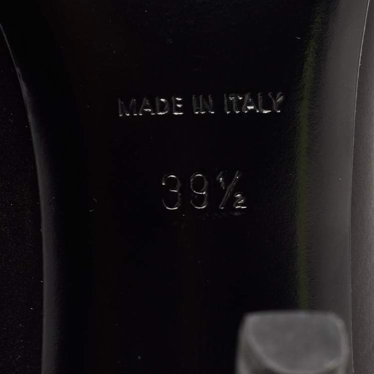 Pre Owned Dior Black Leather Pointed Toe Pumps Size 39.5