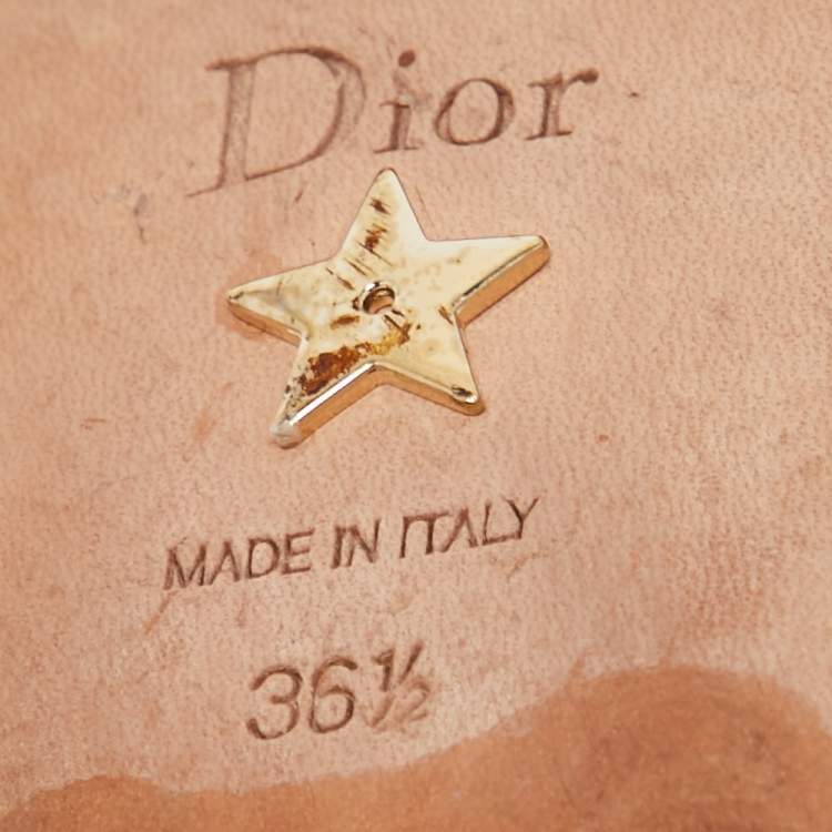 مملوكة مسبقًا Dior Black Fabric J'adior Slingback Flats Size 36.5